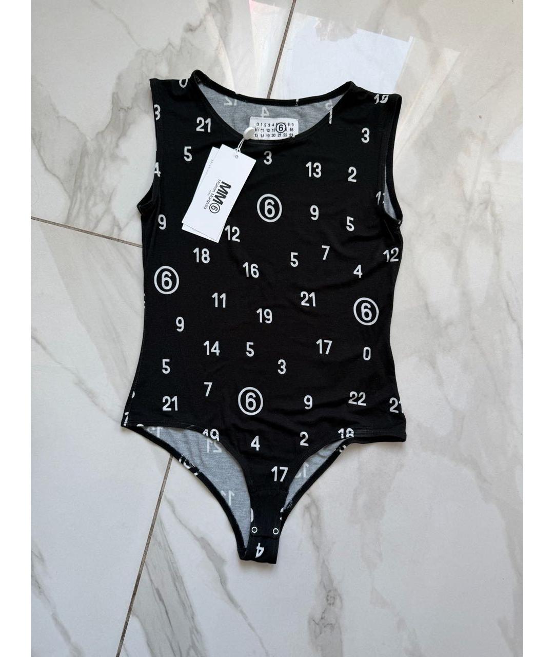 MM6 MAISON MARGIELA Черный хлопковый детская футболка / топ, фото 5