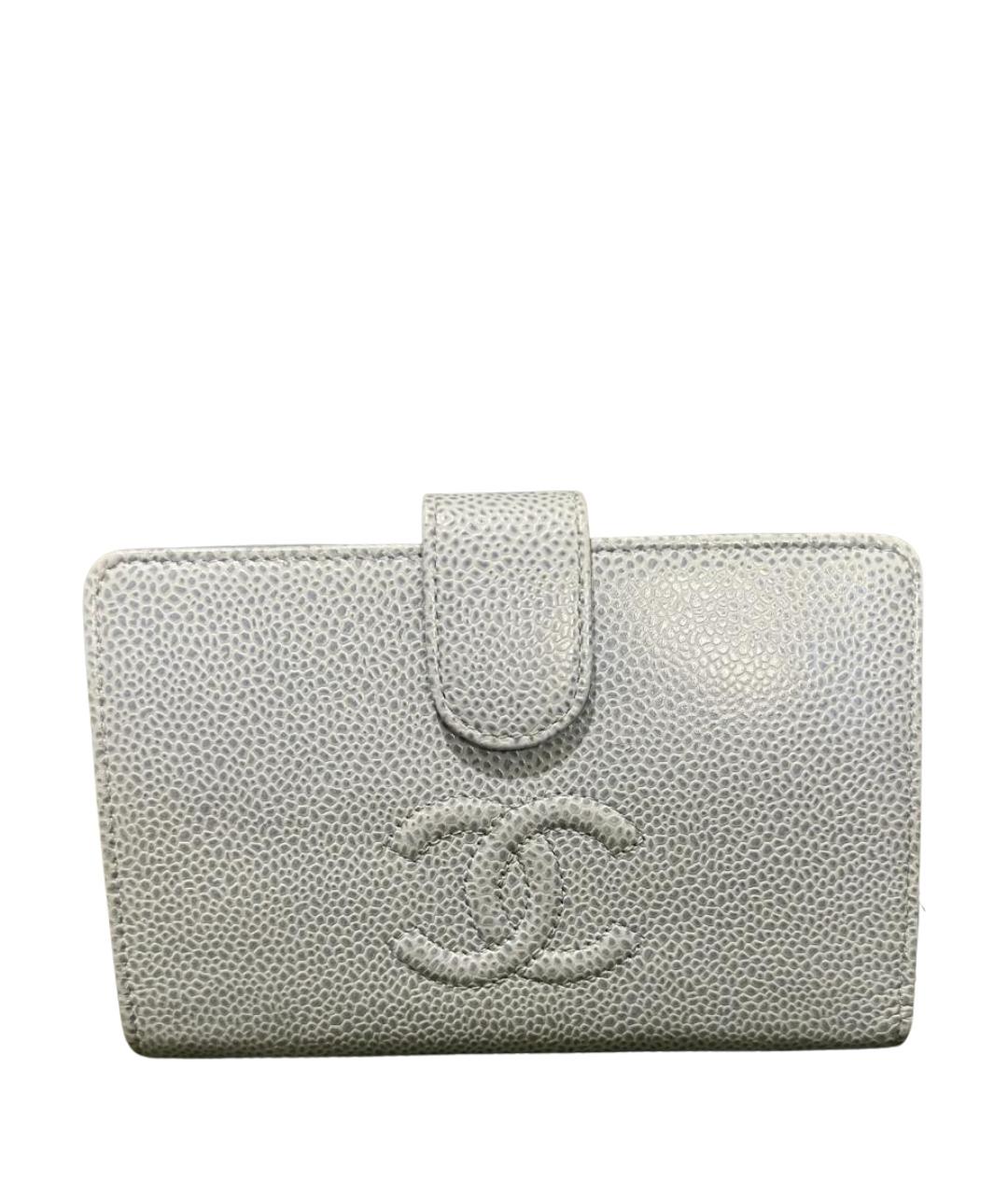 CHANEL Голубой кожаный кошелек, фото 1