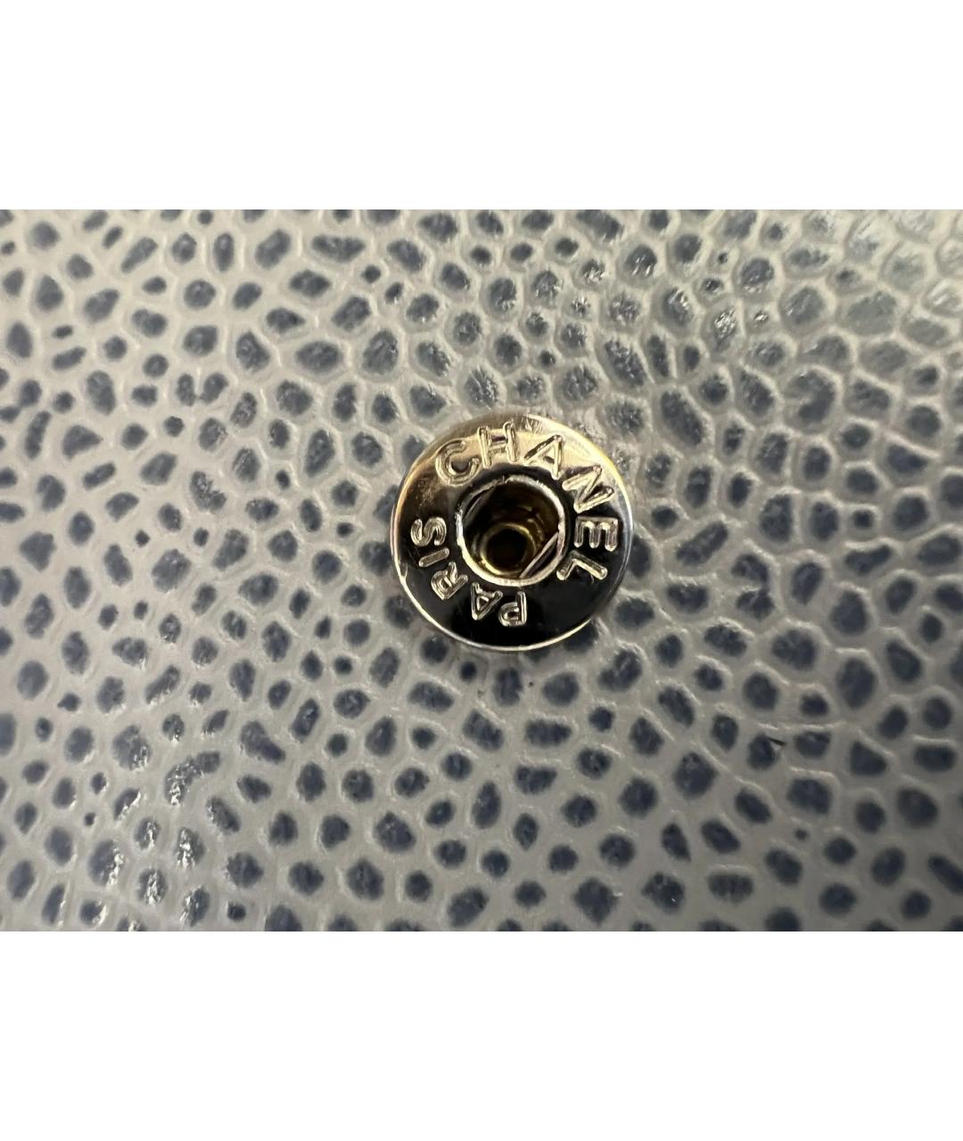 CHANEL Голубой кожаный кошелек, фото 7