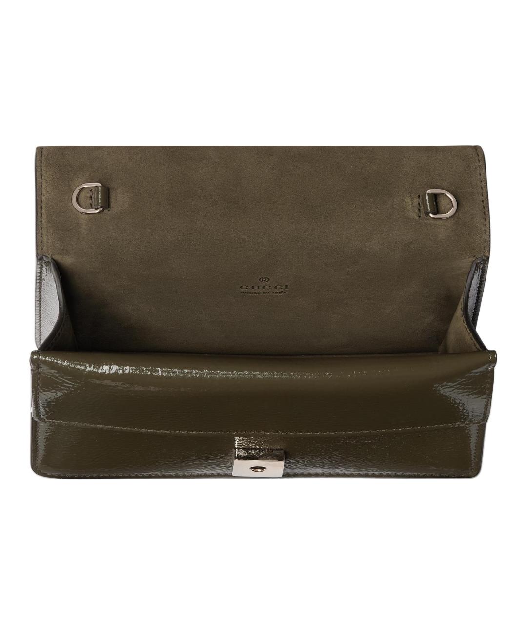 GUCCI Зеленая кожаная сумка через плечо, фото 5