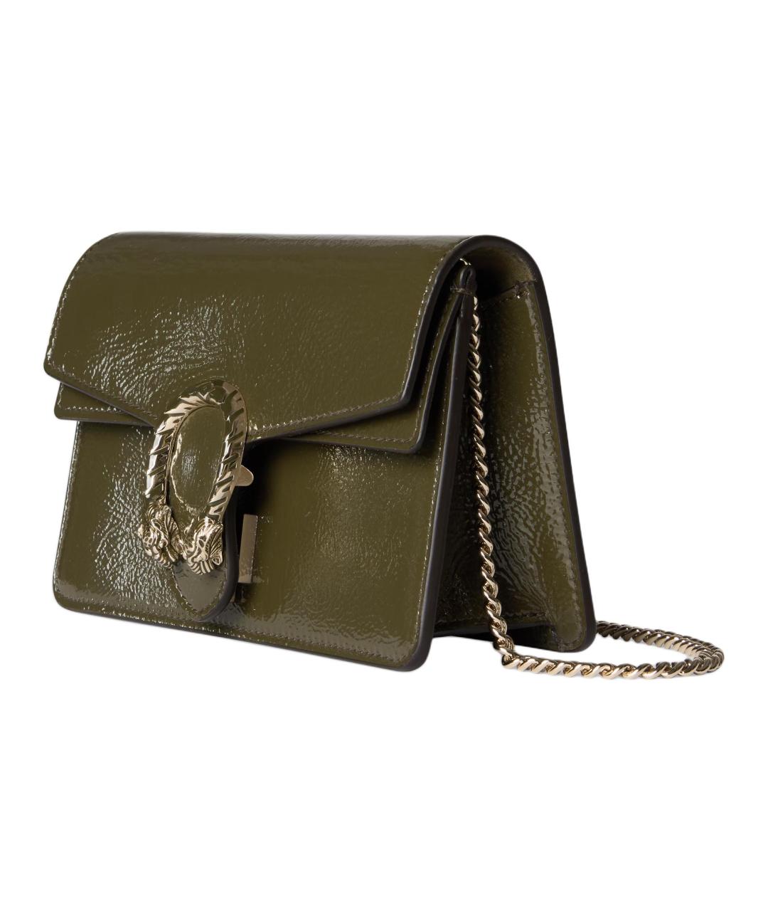 GUCCI Зеленая кожаная сумка через плечо, фото 2