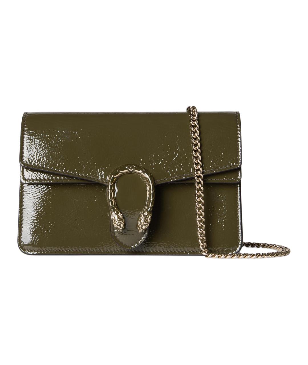 GUCCI Зеленая кожаная сумка через плечо, фото 1