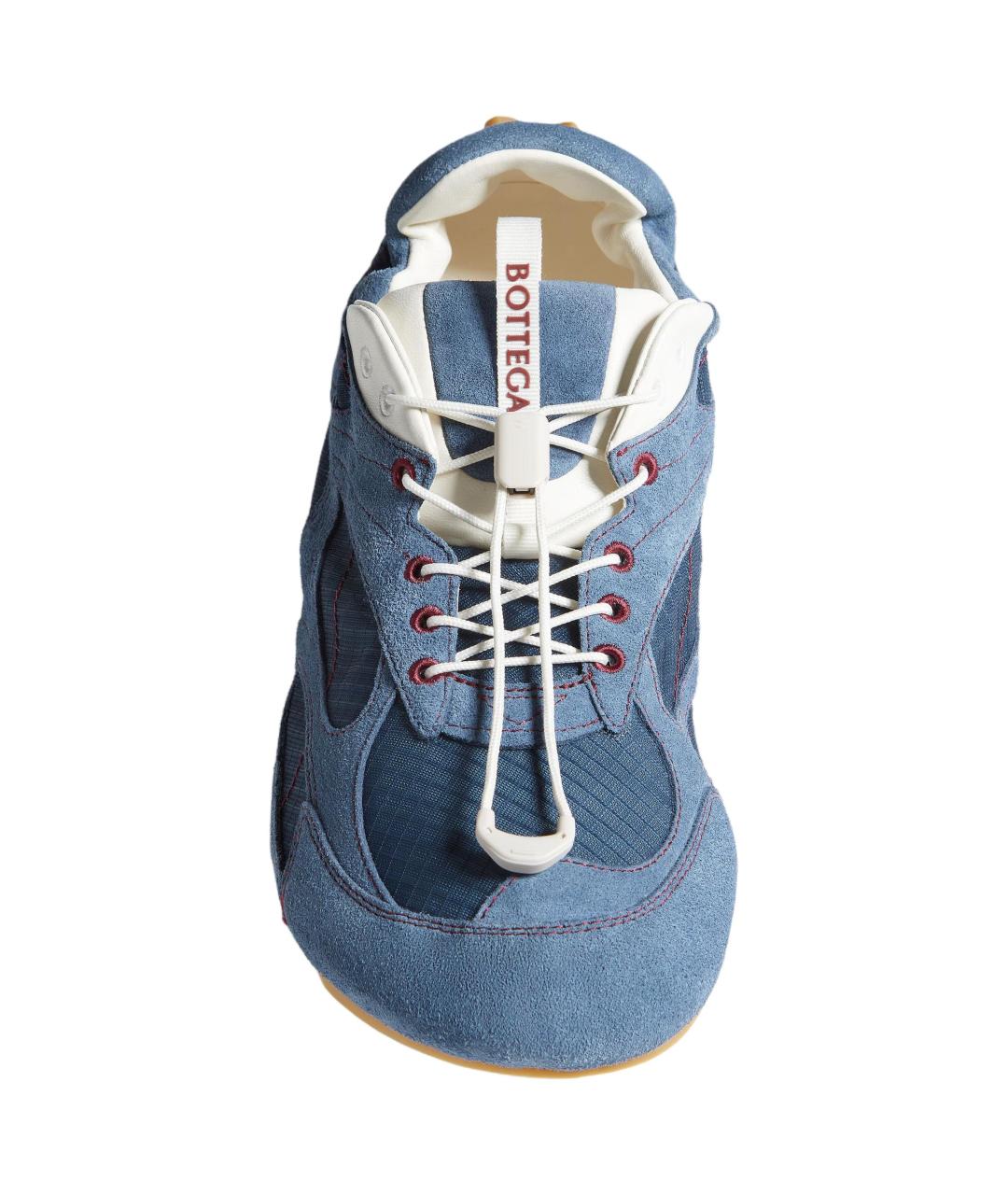 BOTTEGA VENETA Синие низкие кроссовки / кеды, фото 4