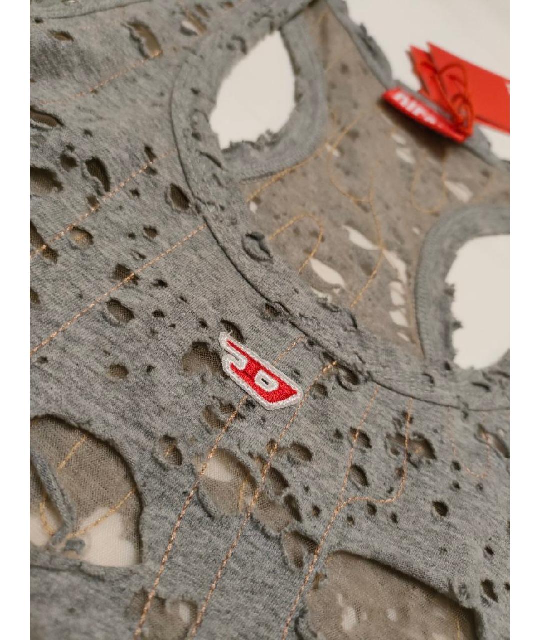 DIESEL Серая хлопковая майка, фото 3