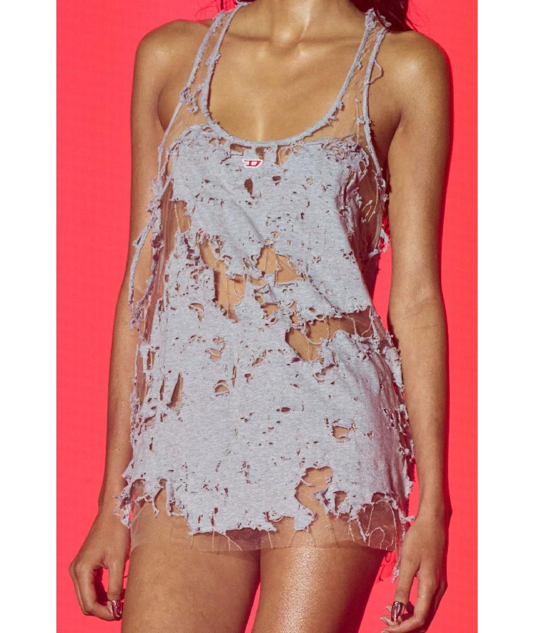 DIESEL Серая хлопковая майка, фото 9