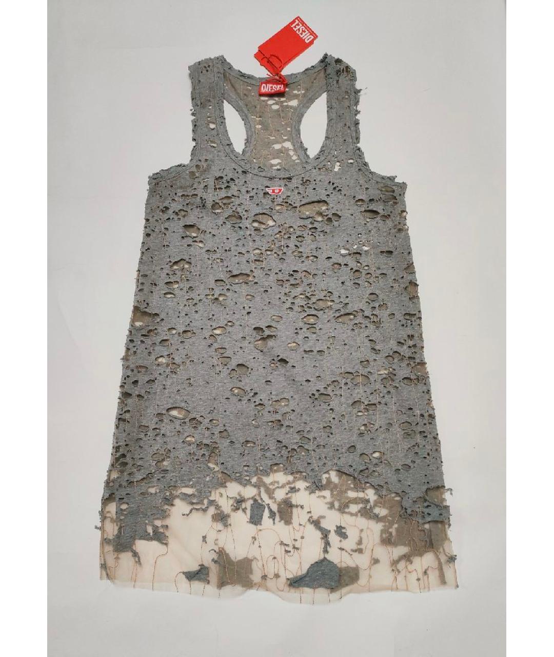DIESEL Серая хлопковая майка, фото 10