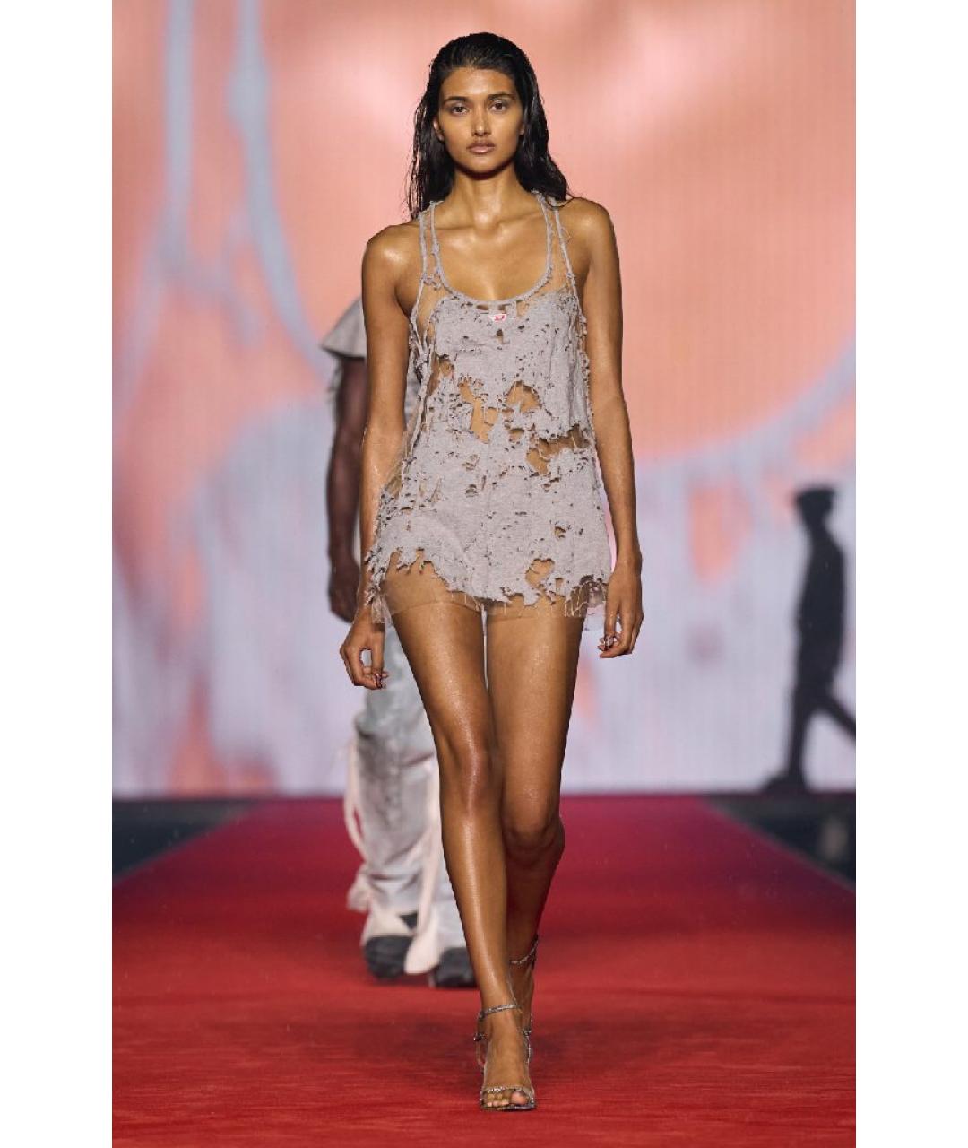 DIESEL Серая хлопковая майка, фото 8