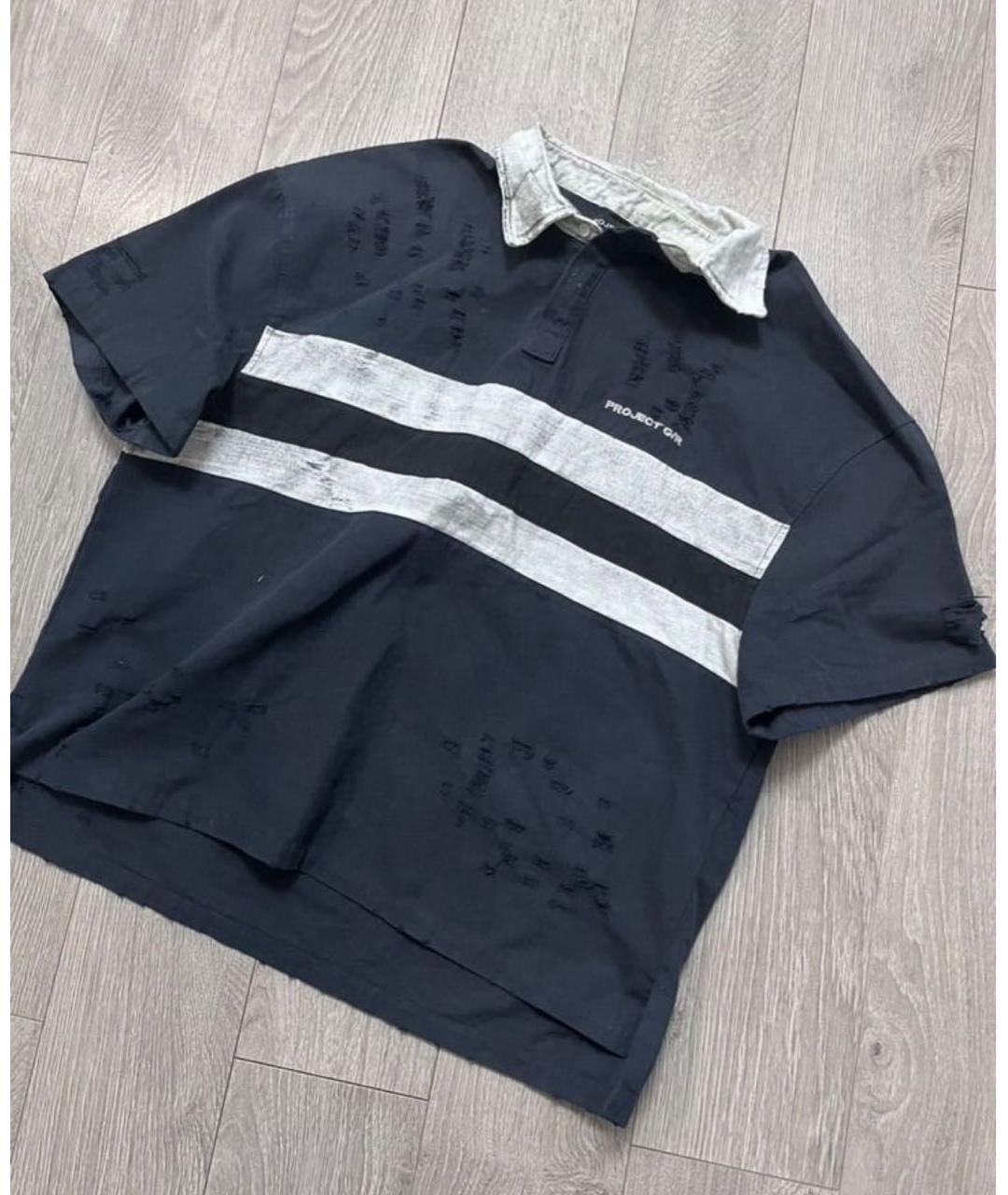 GRAILZ PROJECT G/R Синее хлопковое поло с коротким рукавом, фото 5