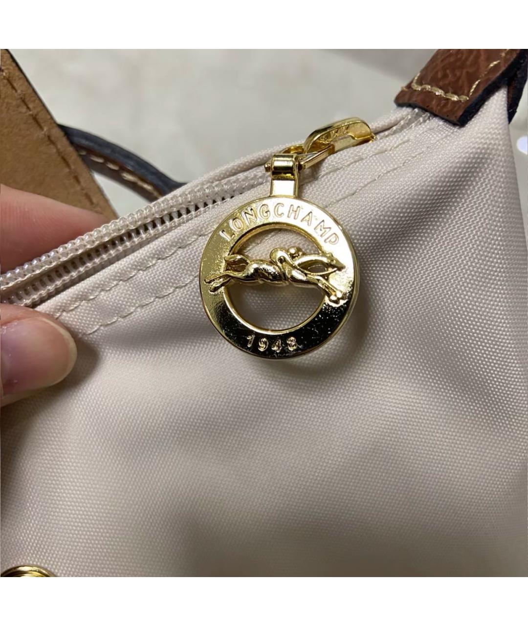 LONGCHAMP Бежевая сумка с короткими ручками, фото 7
