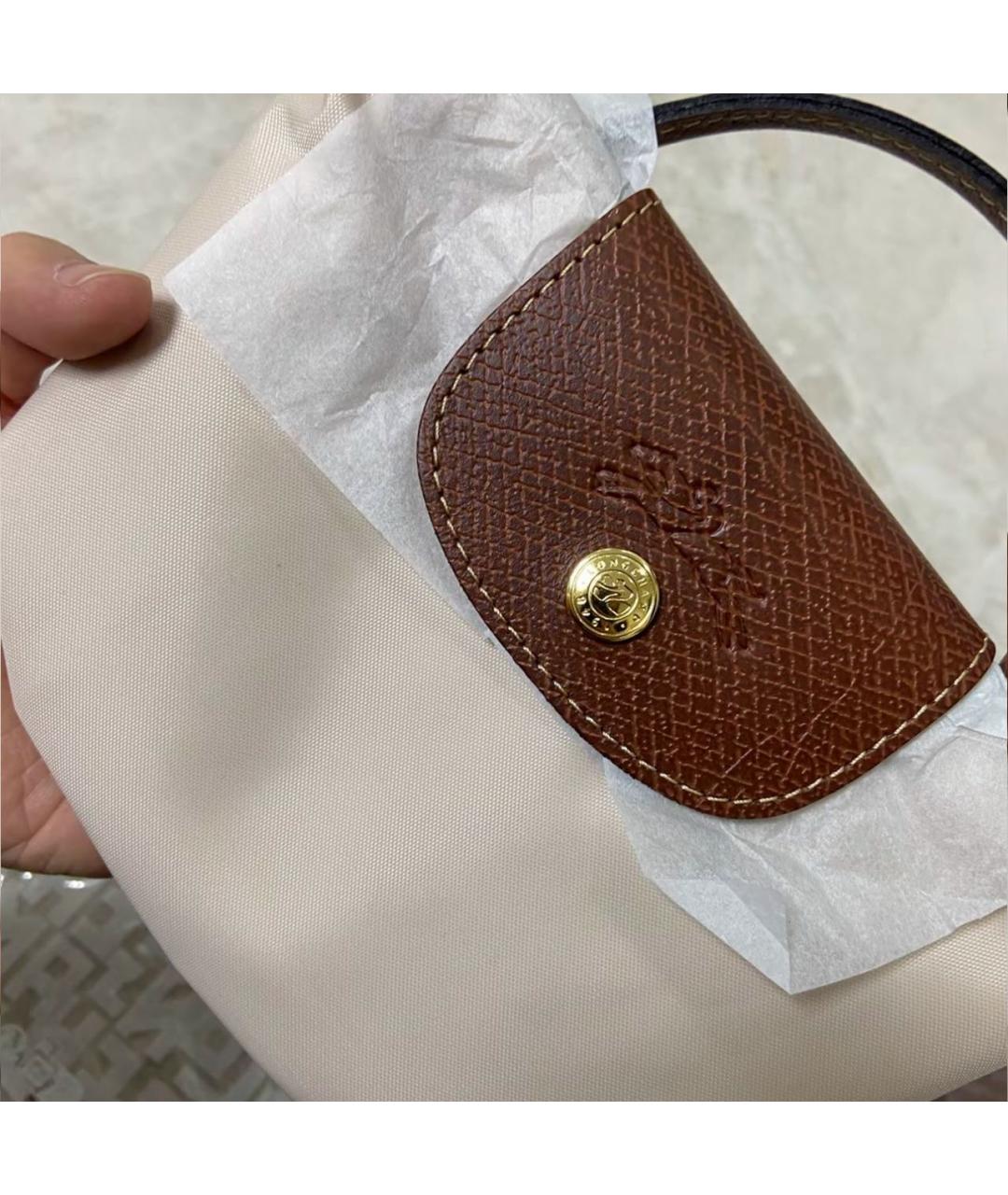 LONGCHAMP Бежевая сумка с короткими ручками, фото 5