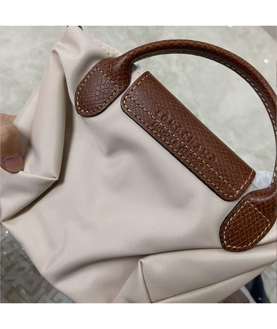 LONGCHAMP Бежевая сумка с короткими ручками, фото 6