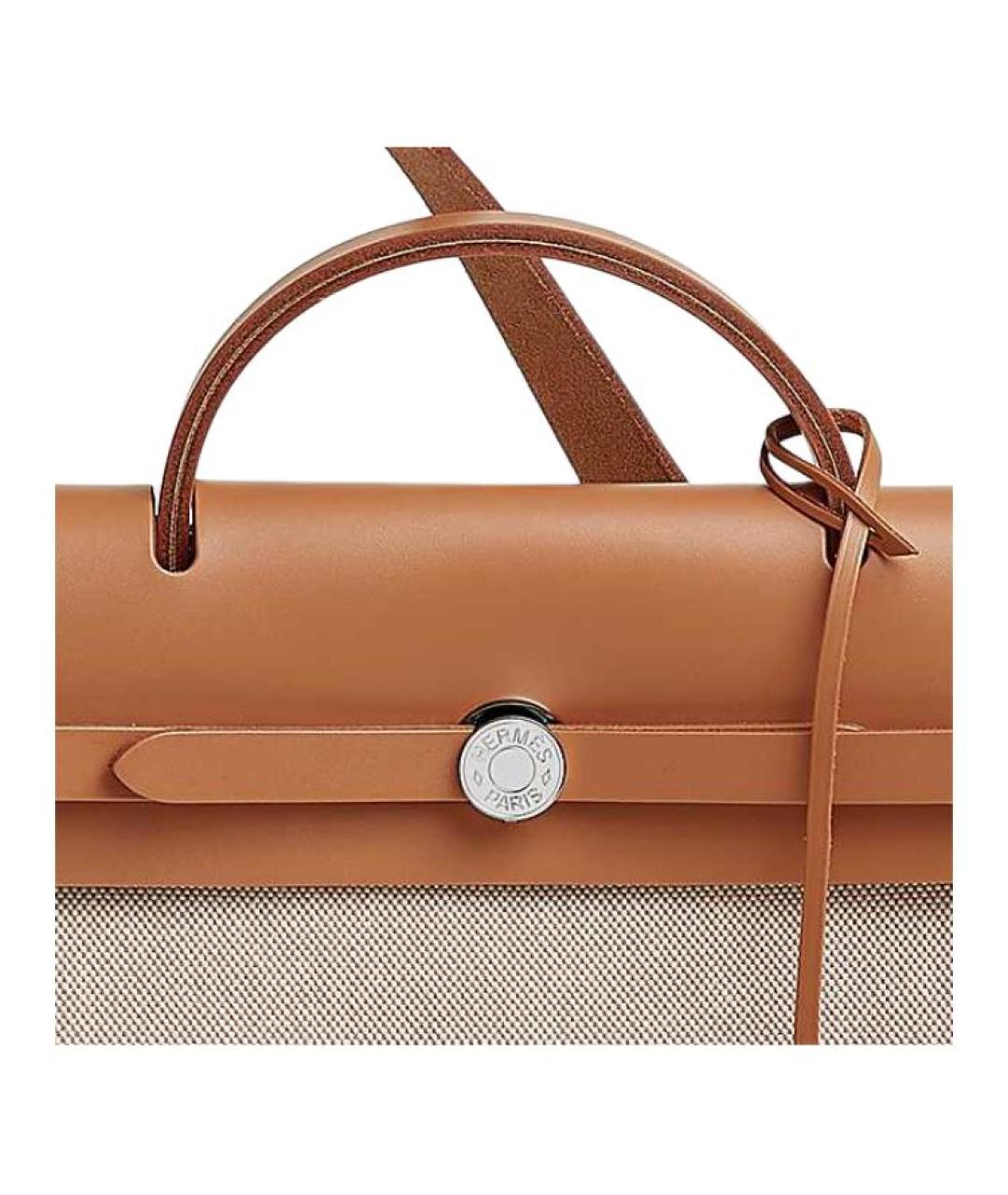 HERMES Коричневая сумка с короткими ручками, фото 4