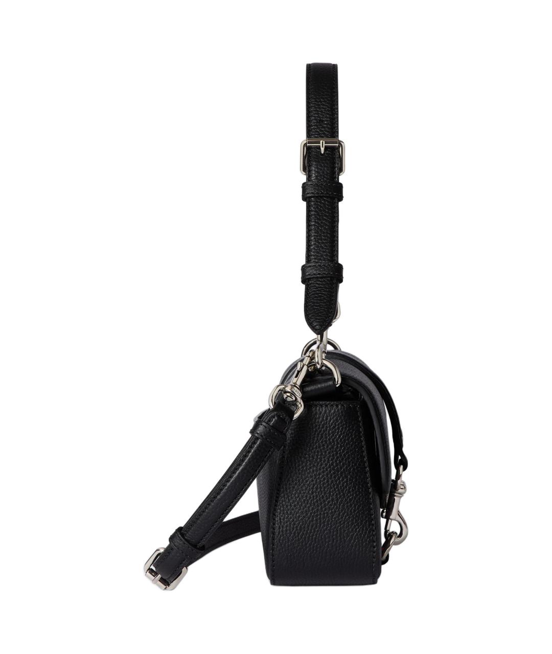 GUCCI Черная кожаная сумка через плечо, фото 3