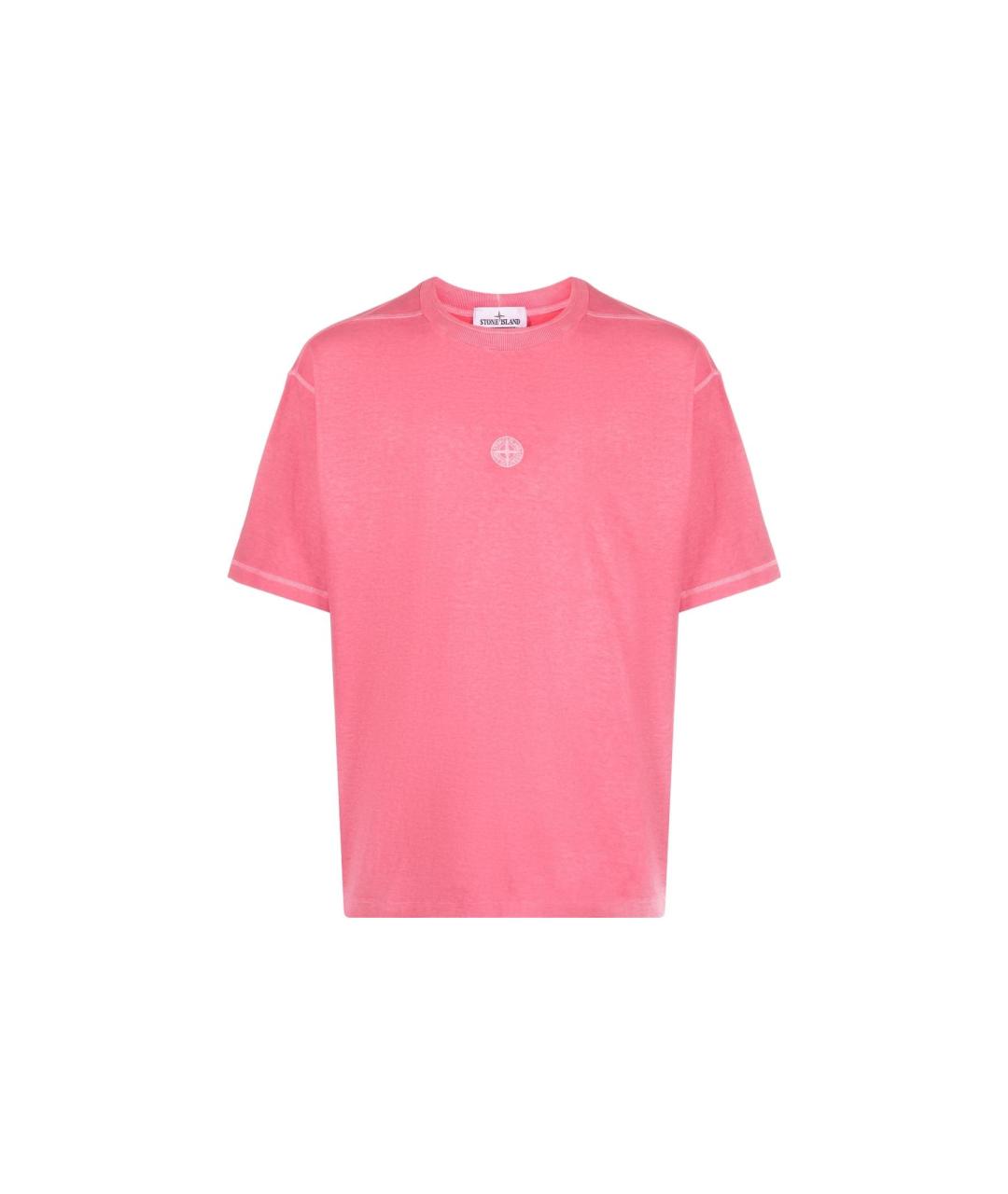 STONE ISLAND Розовая футболка, фото 5