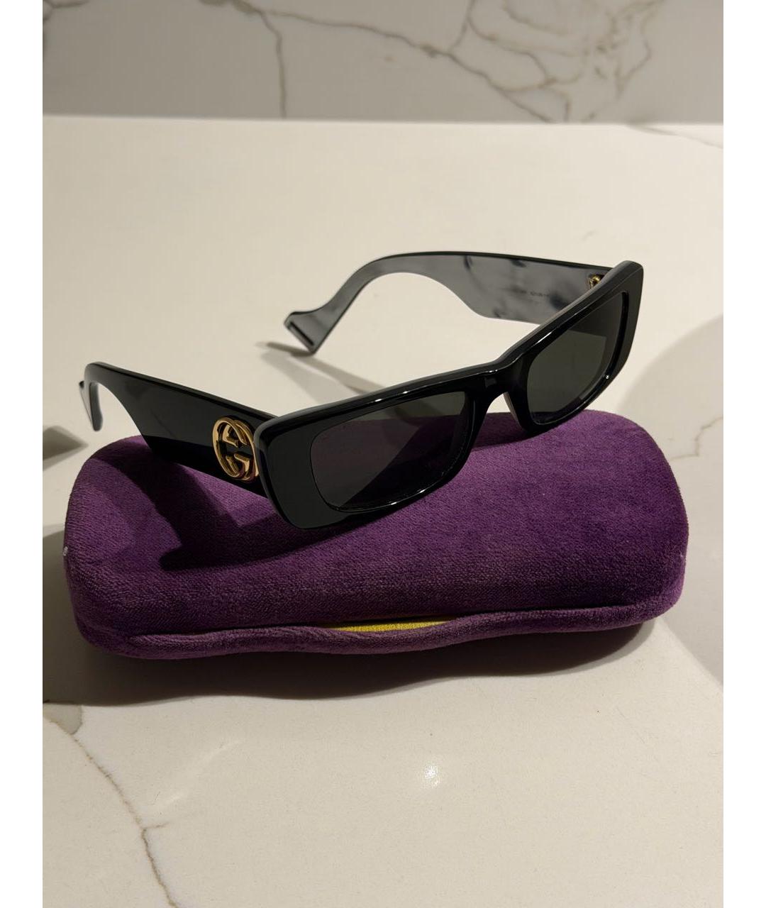 GUCCI Черные пластиковые солнцезащитные очки, фото 6