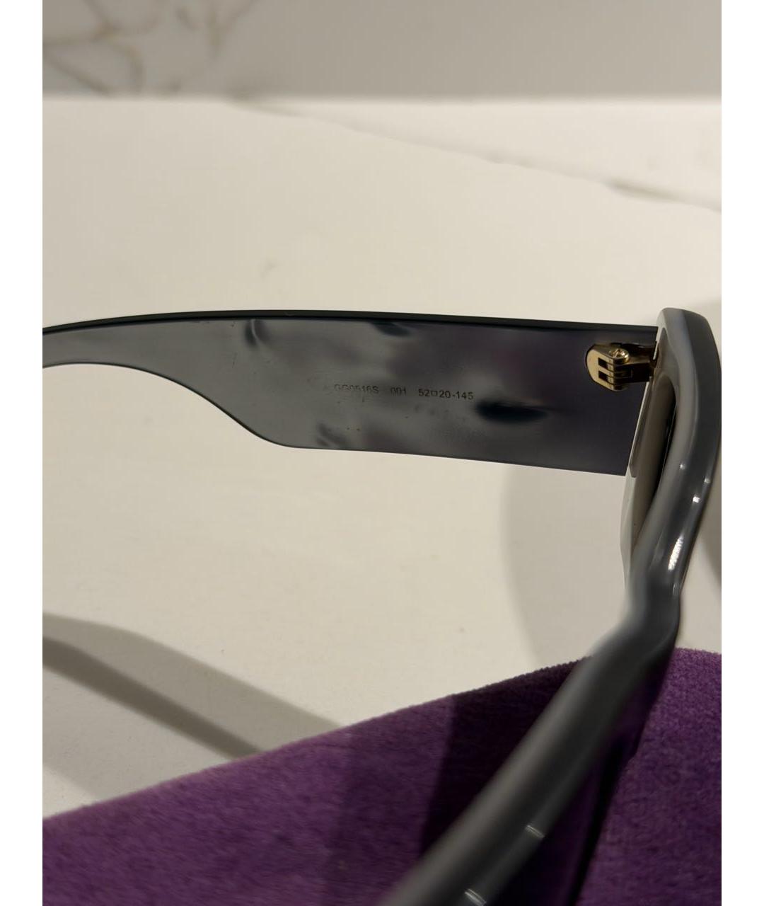 GUCCI Черные пластиковые солнцезащитные очки, фото 5