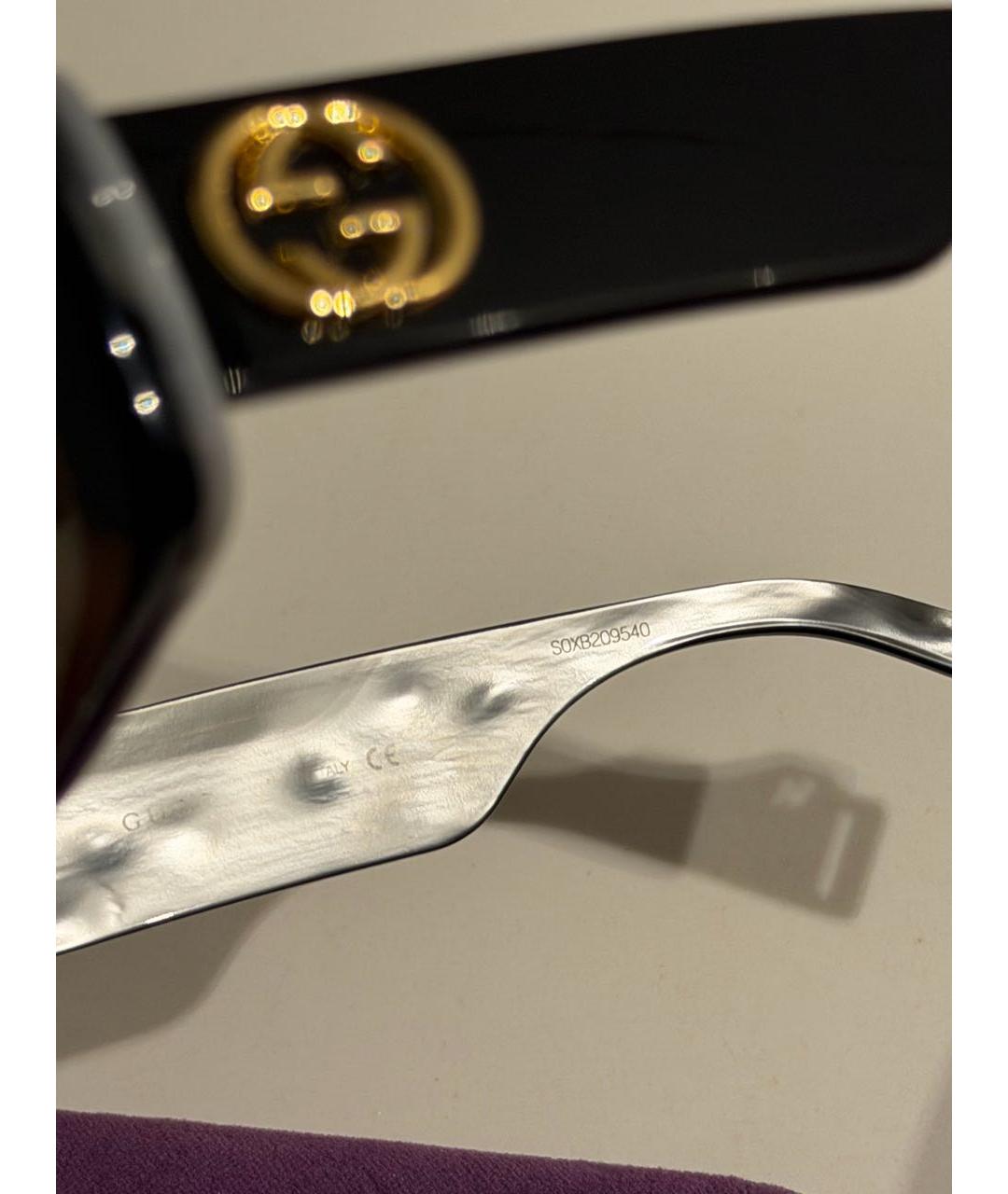 GUCCI Черные пластиковые солнцезащитные очки, фото 4