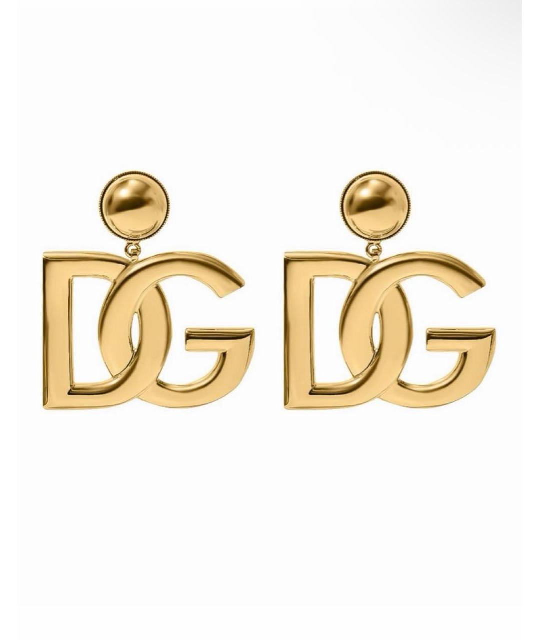 DOLCE&GABBANA Золотые клипсы, фото 4