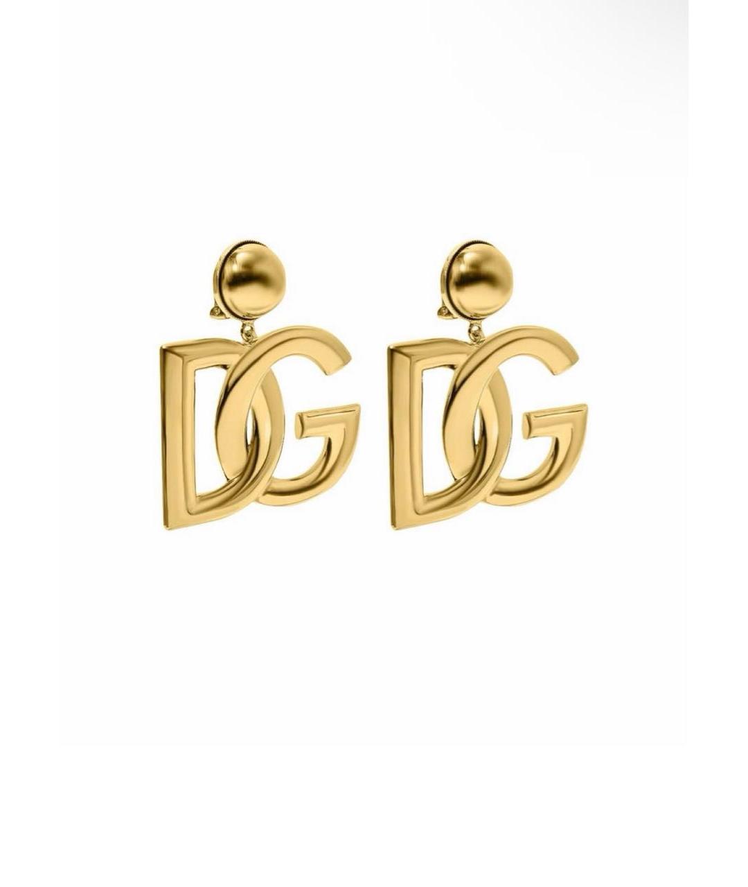 DOLCE&GABBANA Золотые клипсы, фото 3