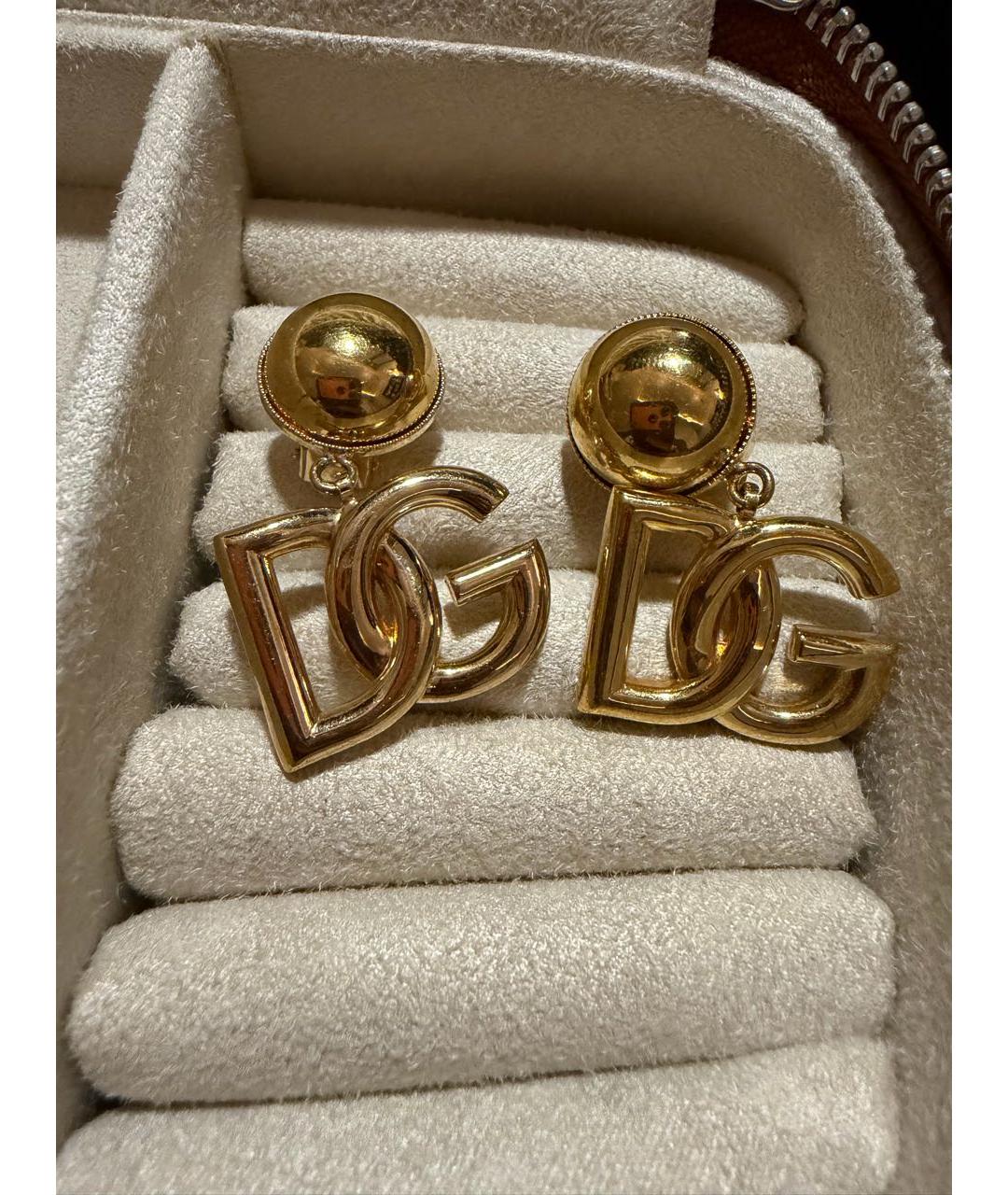 DOLCE&GABBANA Золотые клипсы, фото 2