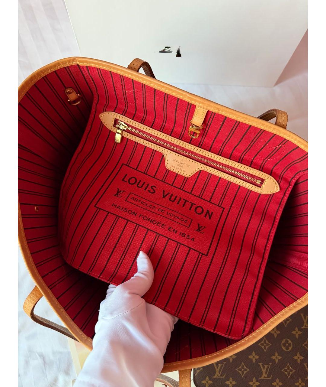 LOUIS VUITTON Коричневая сумка тоут, фото 7