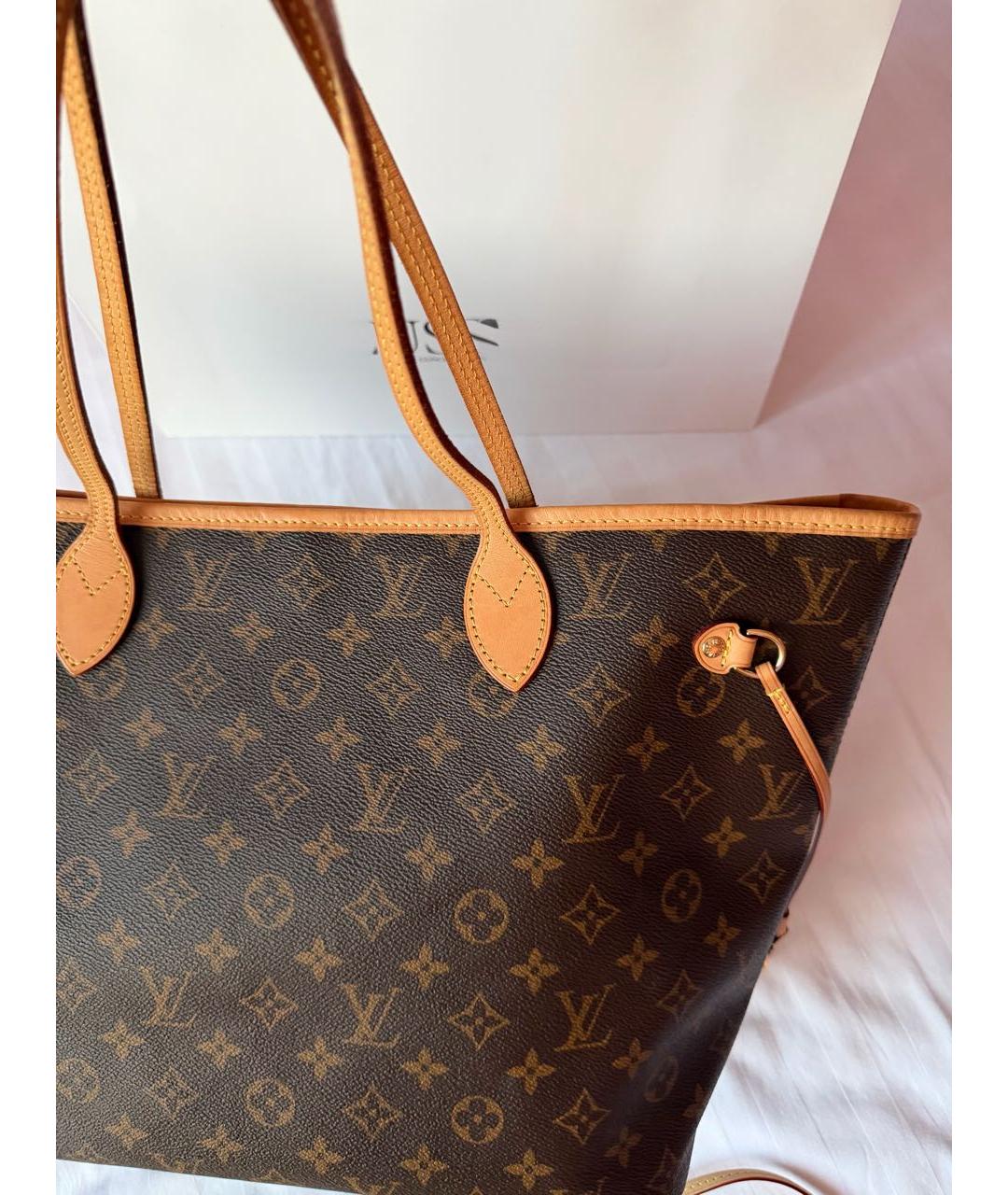 LOUIS VUITTON Коричневая сумка тоут, фото 3