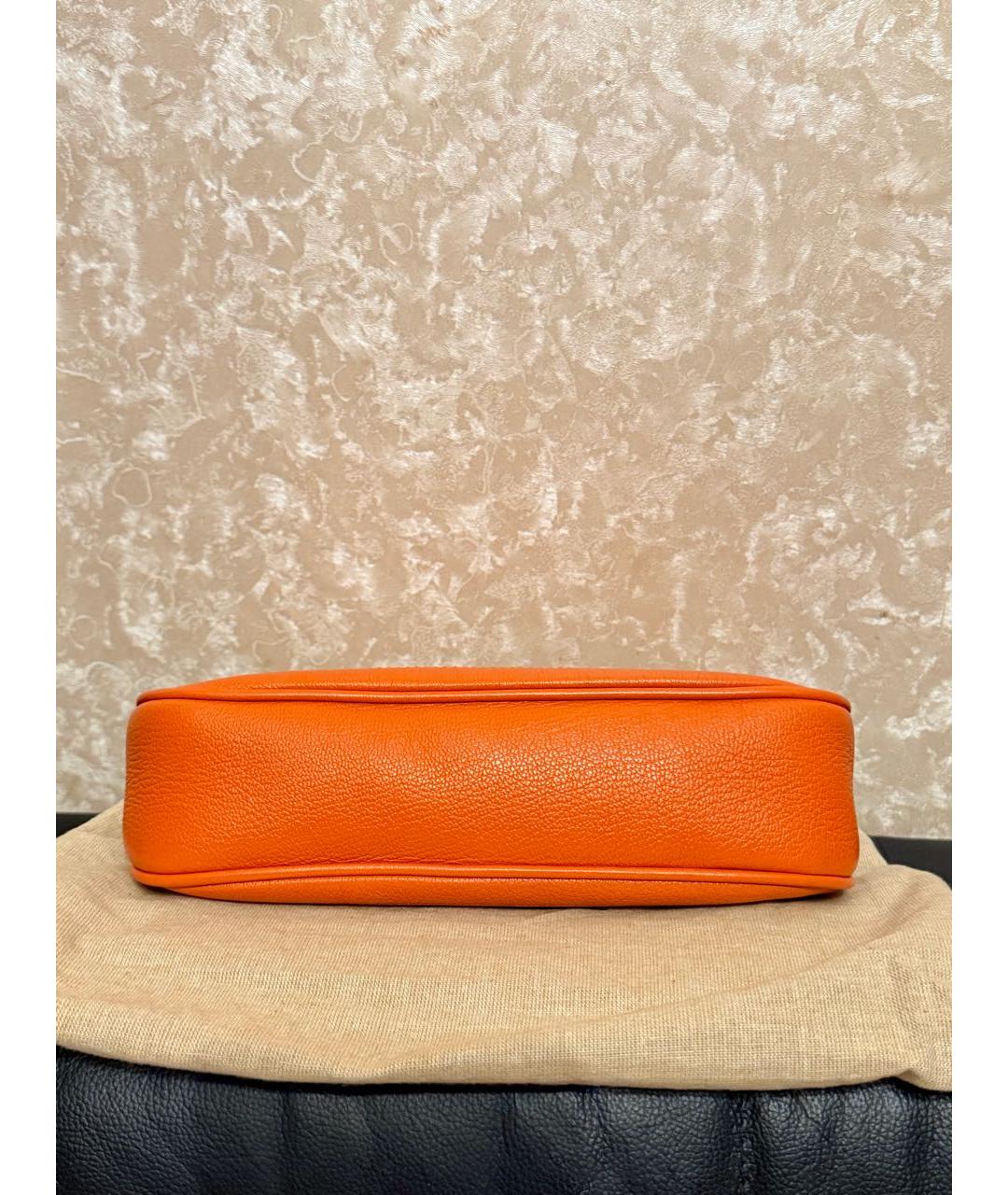 GUCCI Оранжевая кожаная сумка через плечо, фото 4