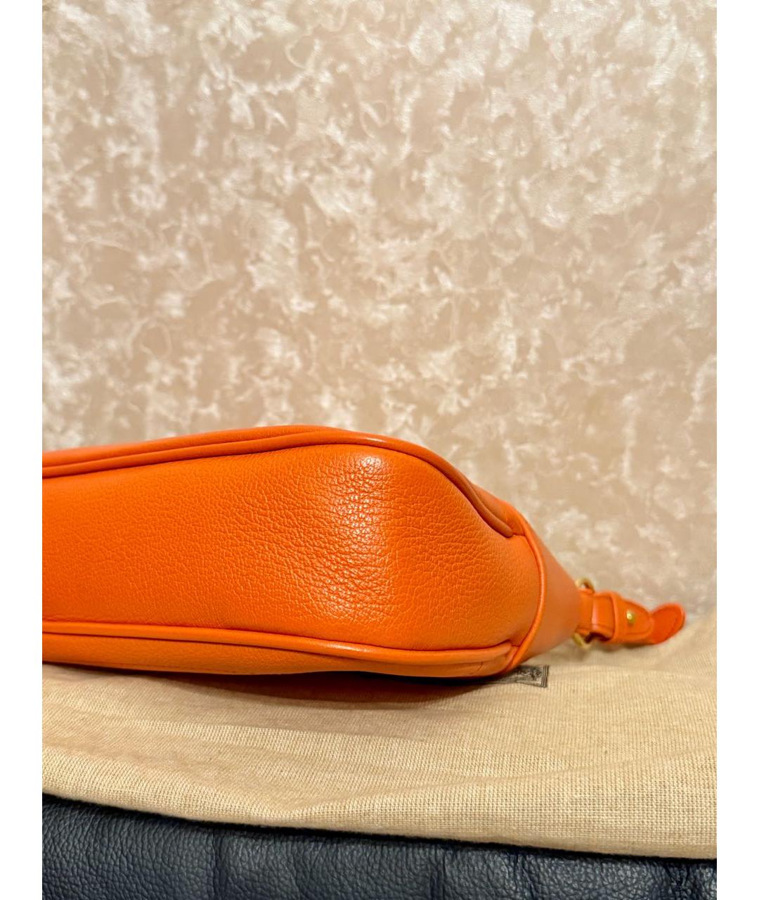 GUCCI Оранжевая кожаная сумка через плечо, фото 6