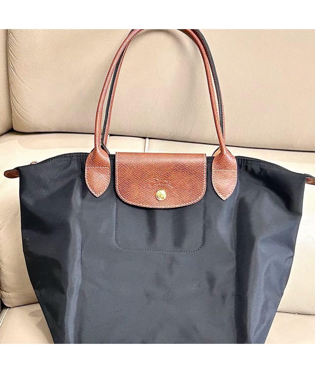 LONGCHAMP Черная сумка тоут, фото 5