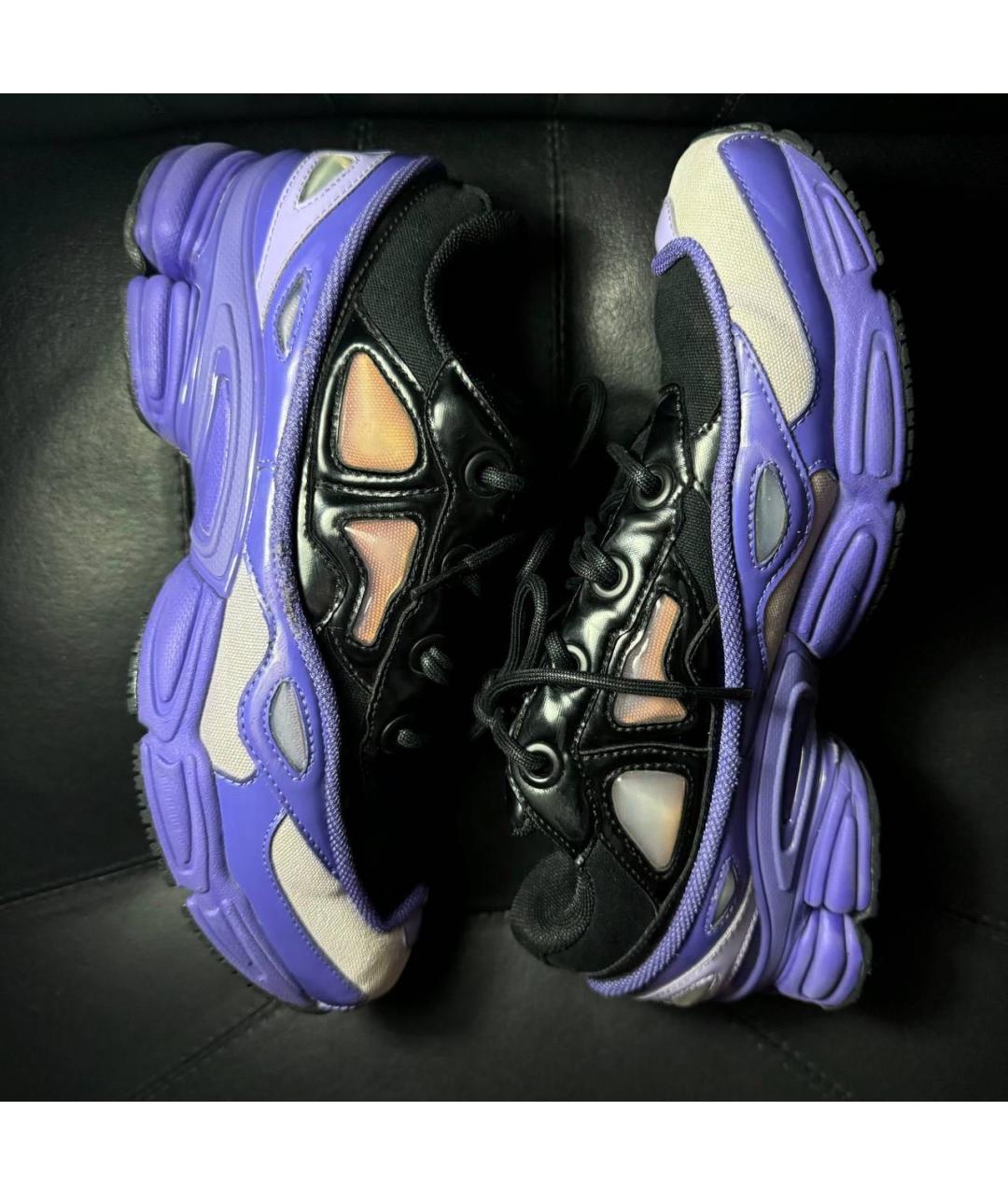 ADIDAS X RAF SIMONS Фиолетовые текстильные низкие кроссовки / кеды, фото 3