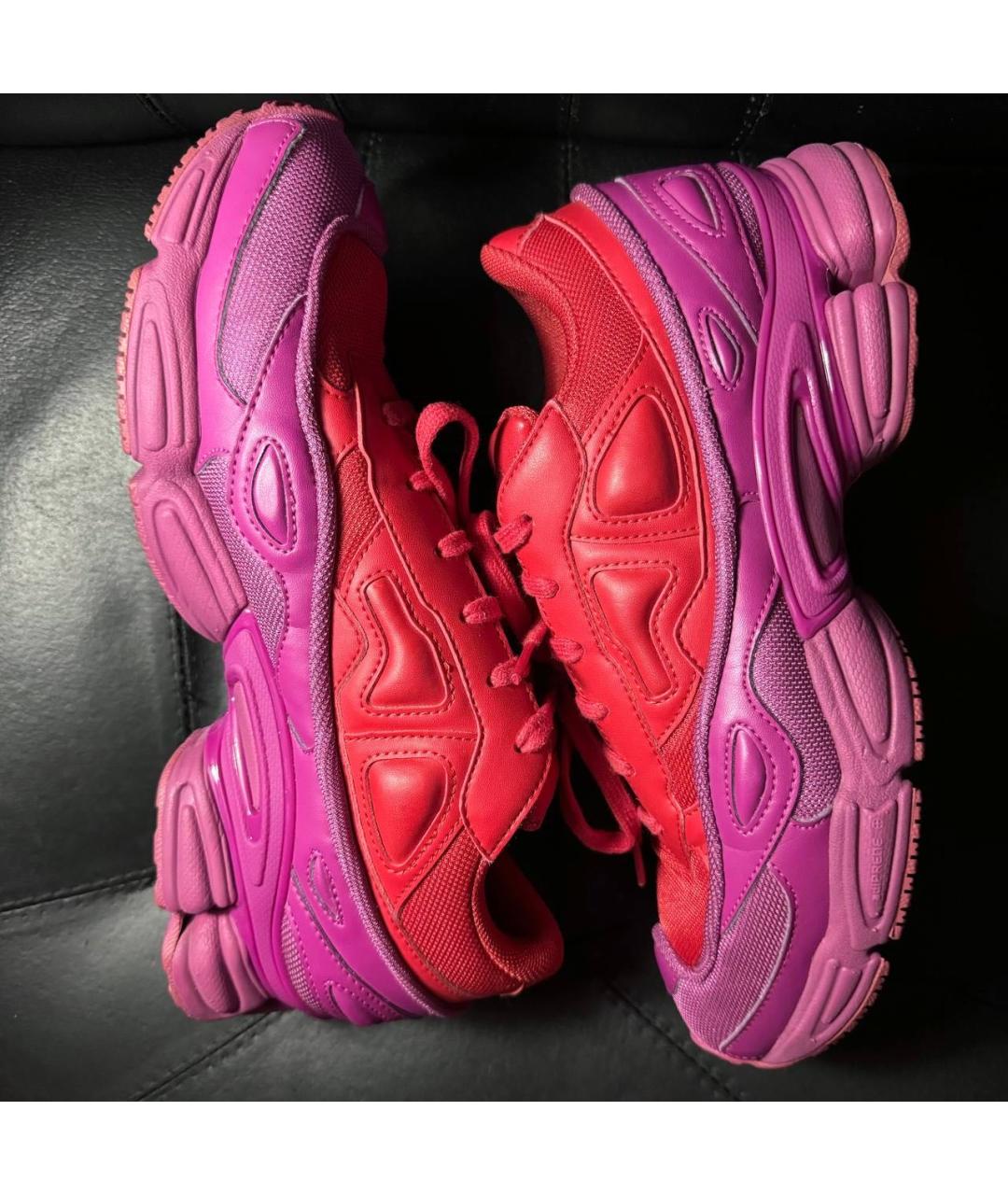 ADIDAS X RAF SIMONS Красные текстильные низкие кроссовки / кеды, фото 5