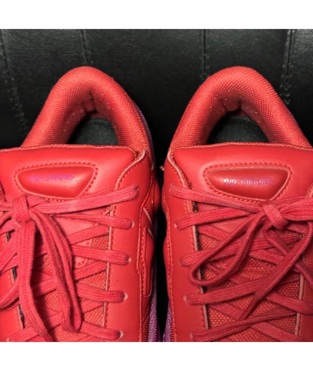 ADIDAS X RAF SIMONS Красные текстильные низкие кроссовки / кеды, фото 8