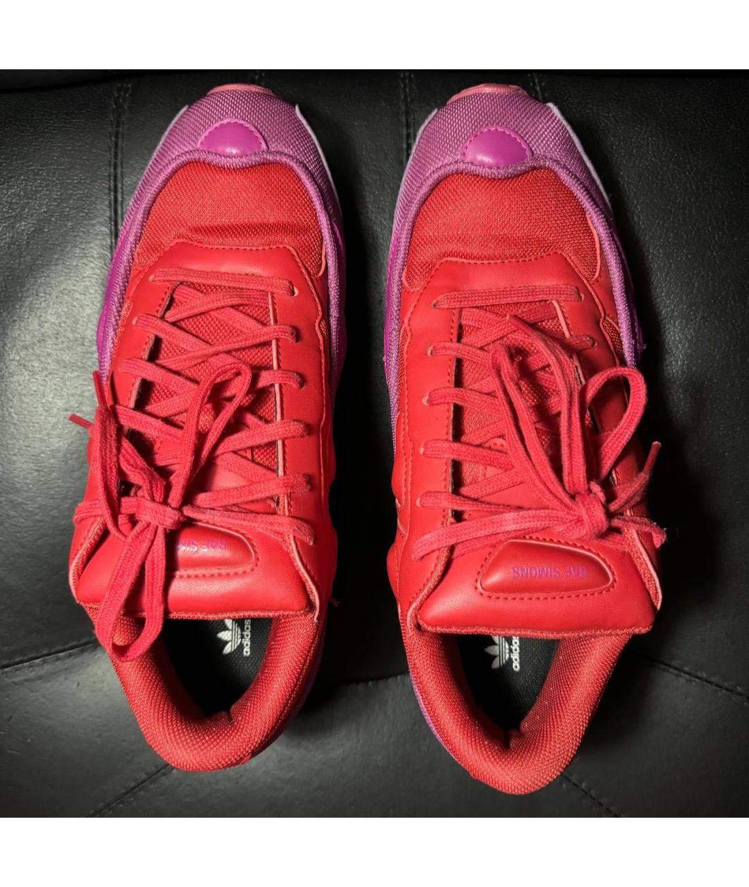 ADIDAS X RAF SIMONS Красные текстильные низкие кроссовки / кеды, фото 7