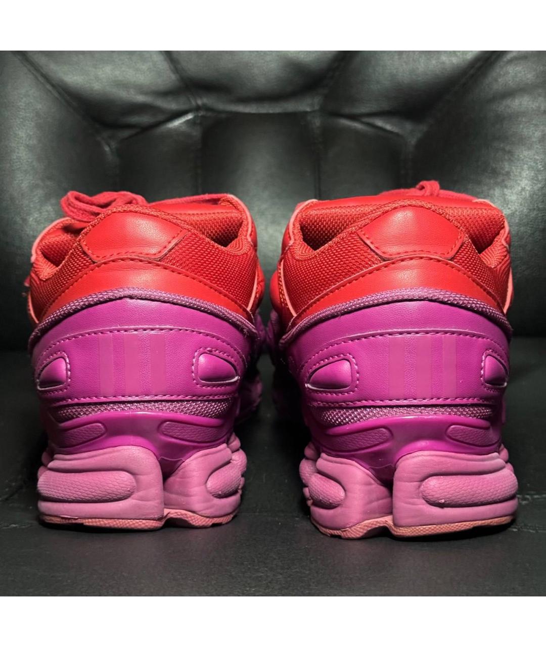 ADIDAS X RAF SIMONS Красные текстильные низкие кроссовки / кеды, фото 2