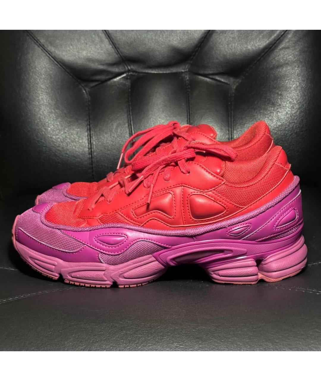 ADIDAS X RAF SIMONS Красные текстильные низкие кроссовки / кеды, фото 3