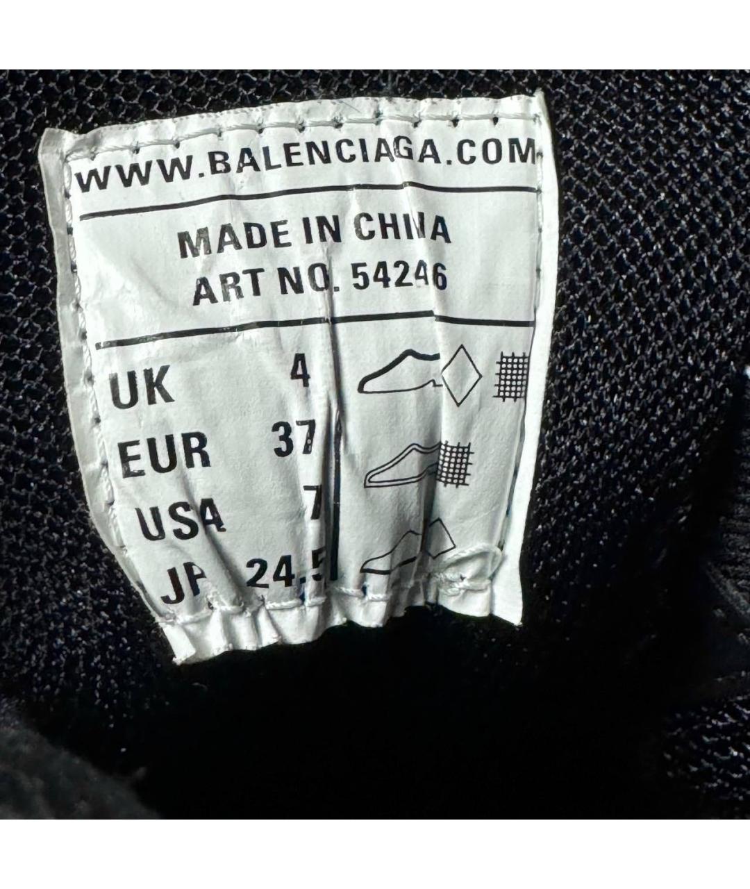 BALENCIAGA Черные текстильные кроссовки, фото 5