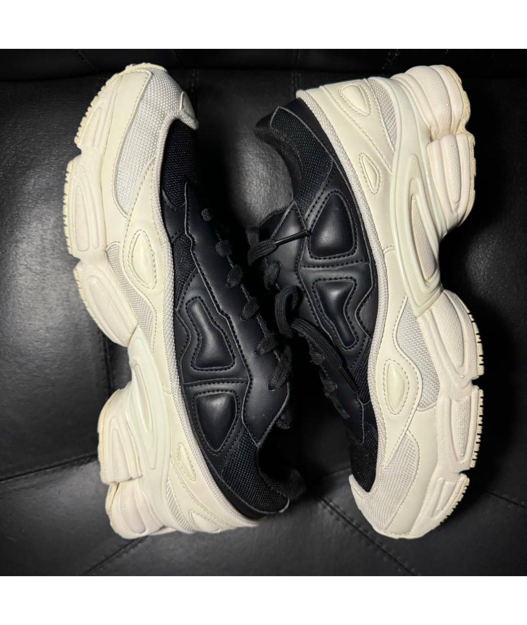 ADIDAS X RAF SIMONS Черные текстильные низкие кроссовки / кеды, фото 4