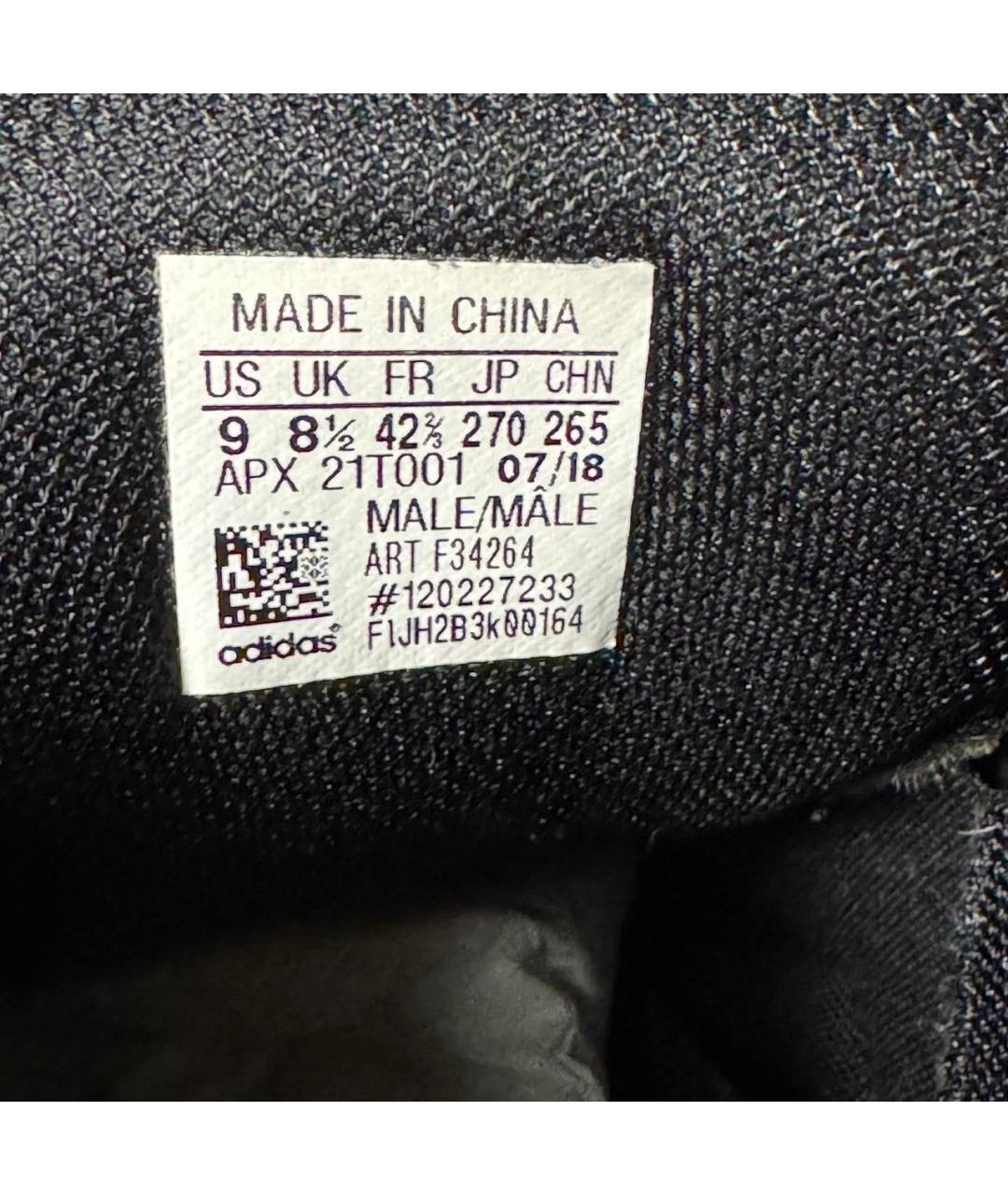 ADIDAS X RAF SIMONS Черные текстильные низкие кроссовки / кеды, фото 5