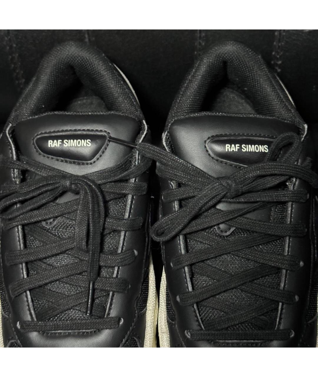 ADIDAS X RAF SIMONS Черные текстильные низкие кроссовки / кеды, фото 7