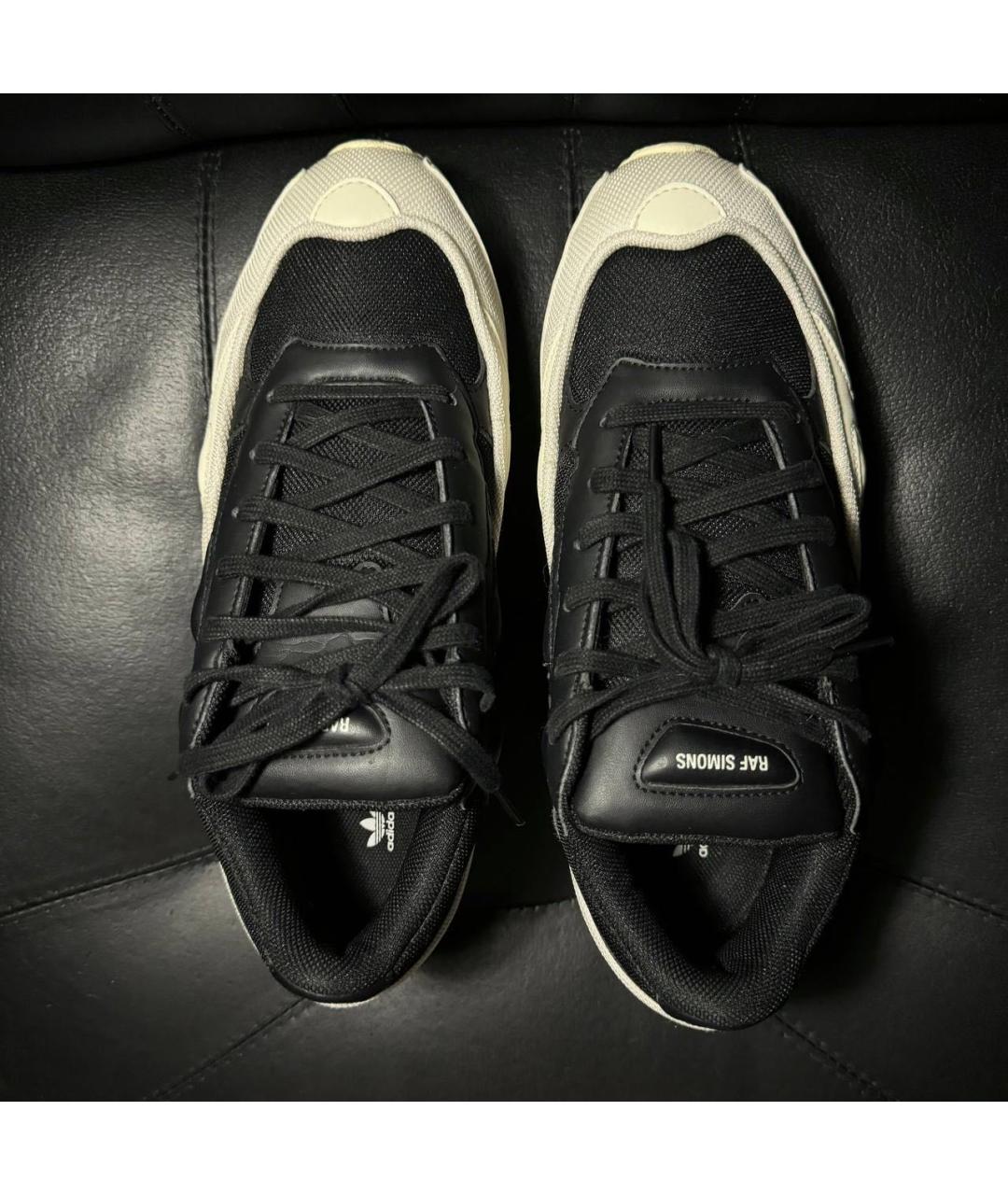 ADIDAS X RAF SIMONS Черные текстильные низкие кроссовки / кеды, фото 6