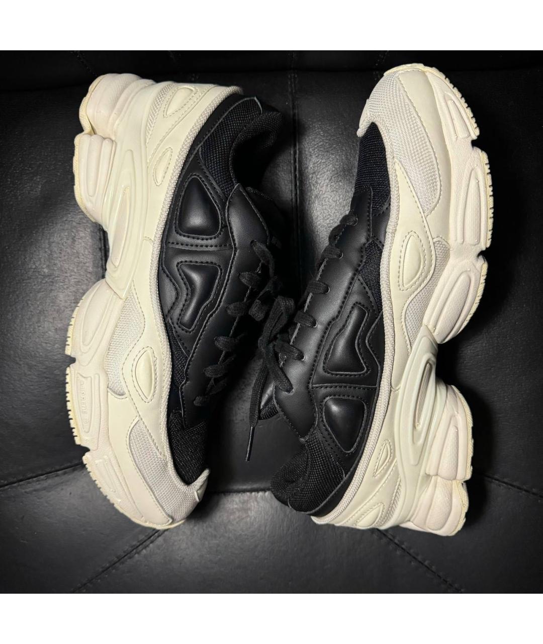 ADIDAS X RAF SIMONS Черные текстильные низкие кроссовки / кеды, фото 3