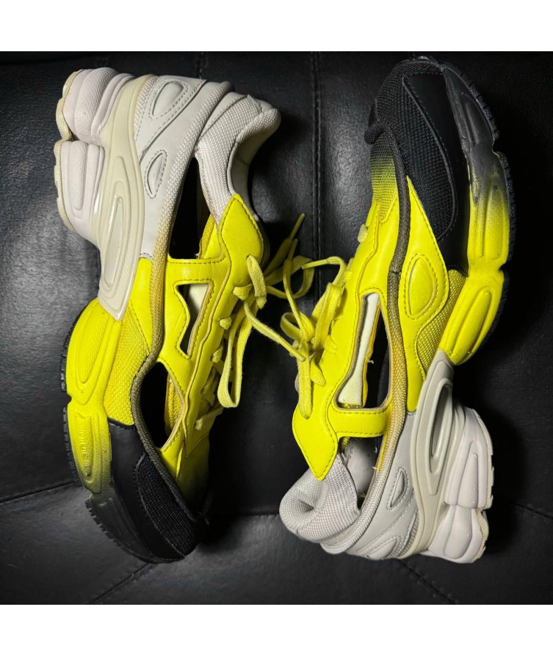 ADIDAS X RAF SIMONS Желтые кожаные кроссовки, фото 3