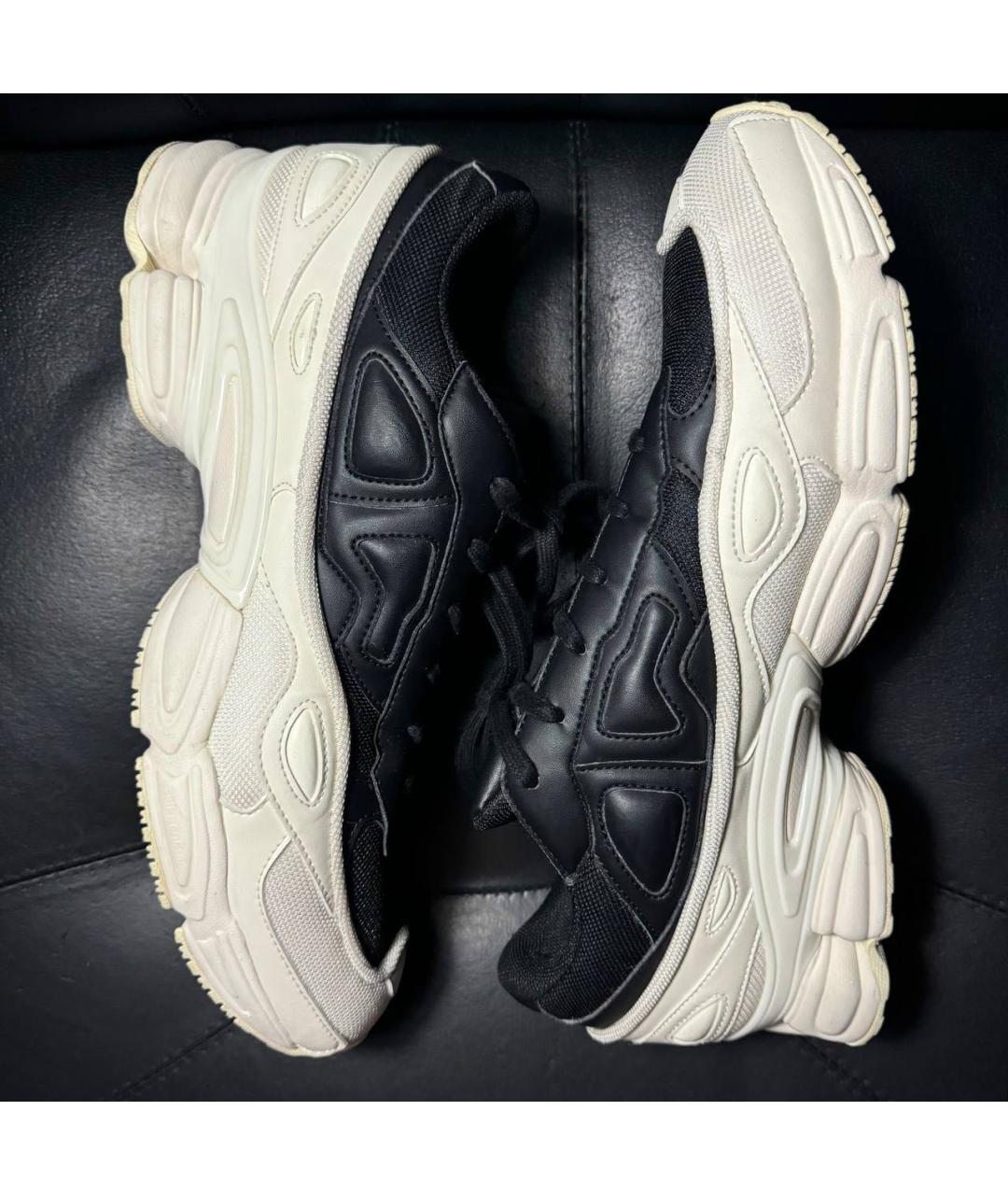 ADIDAS X RAF SIMONS Черные текстильные низкие кроссовки / кеды, фото 4