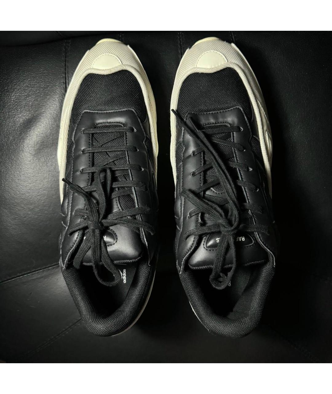 ADIDAS X RAF SIMONS Черные текстильные низкие кроссовки / кеды, фото 7