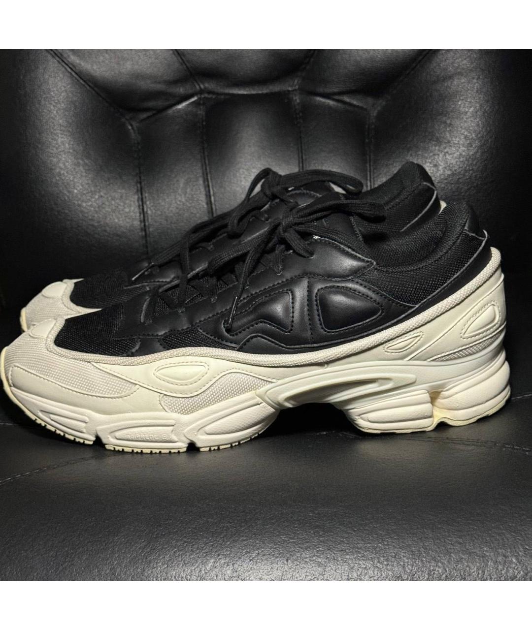 ADIDAS X RAF SIMONS Черные текстильные низкие кроссовки / кеды, фото 3