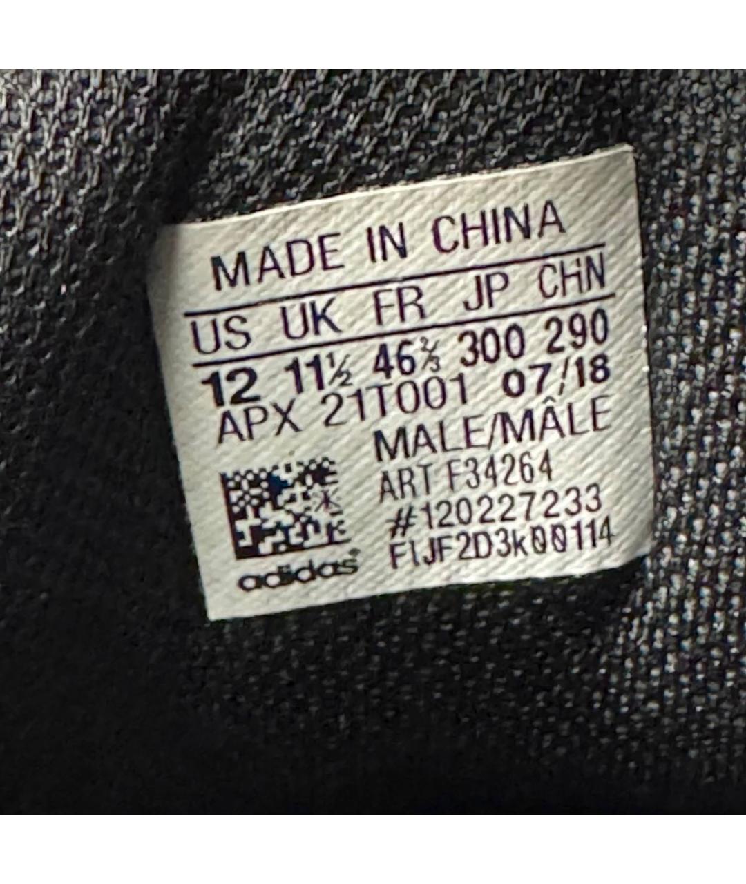 ADIDAS X RAF SIMONS Черные текстильные низкие кроссовки / кеды, фото 6