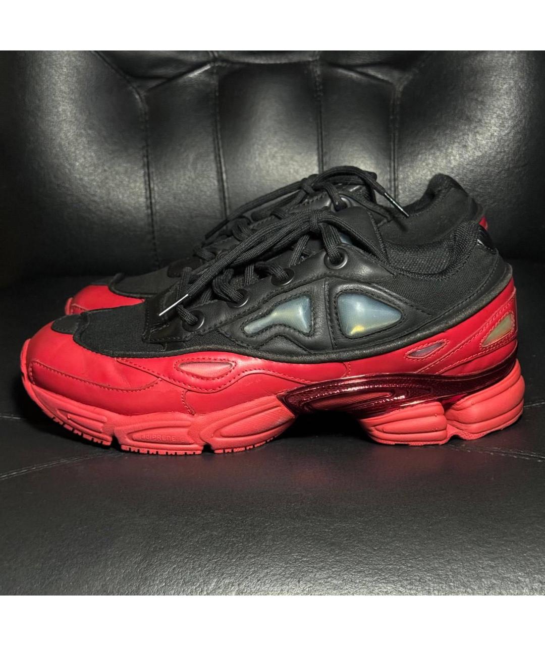 ADIDAS X RAF SIMONS Красные кожаные низкие кроссовки / кеды, фото 9