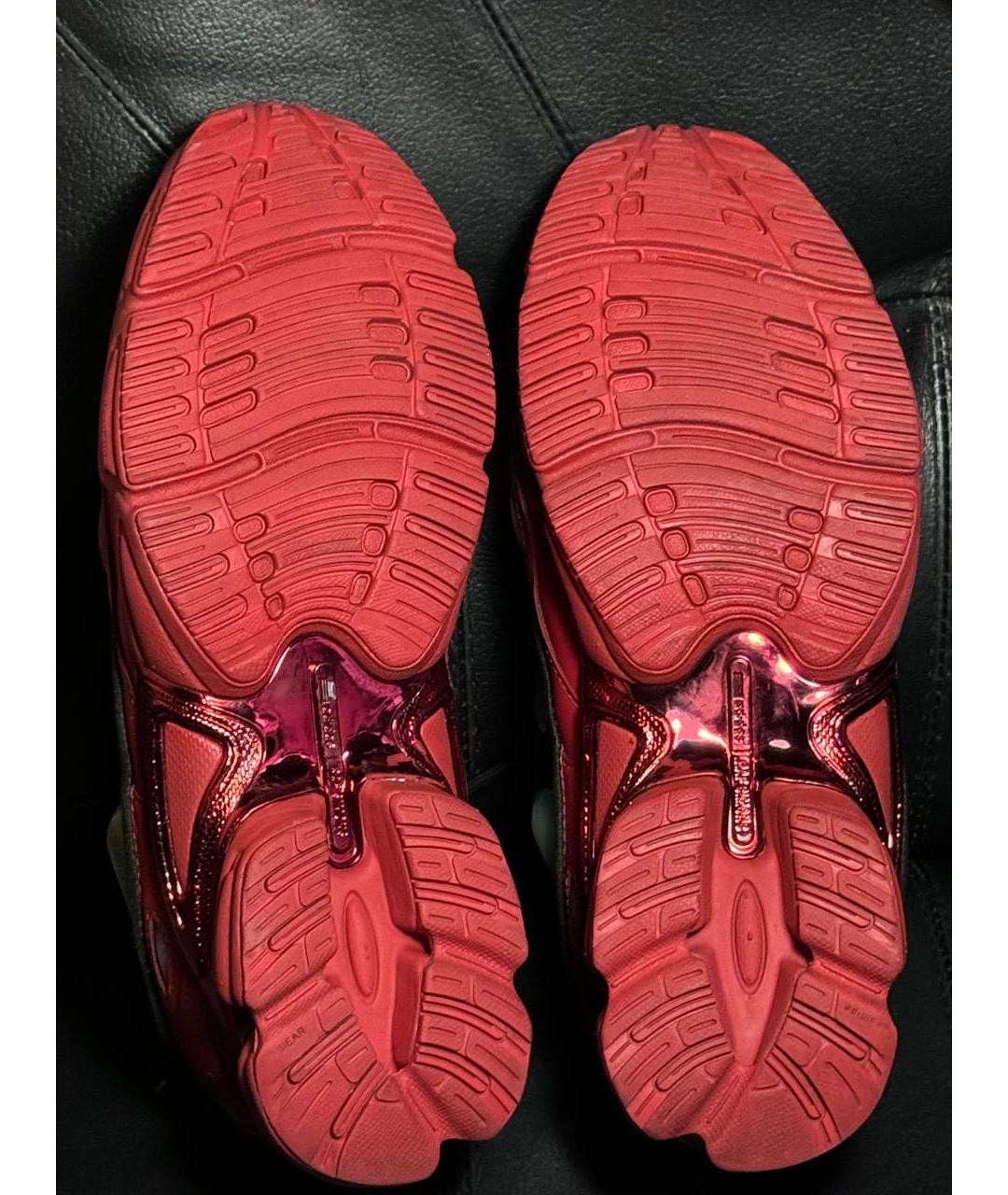 ADIDAS X RAF SIMONS Красные кожаные низкие кроссовки / кеды, фото 5