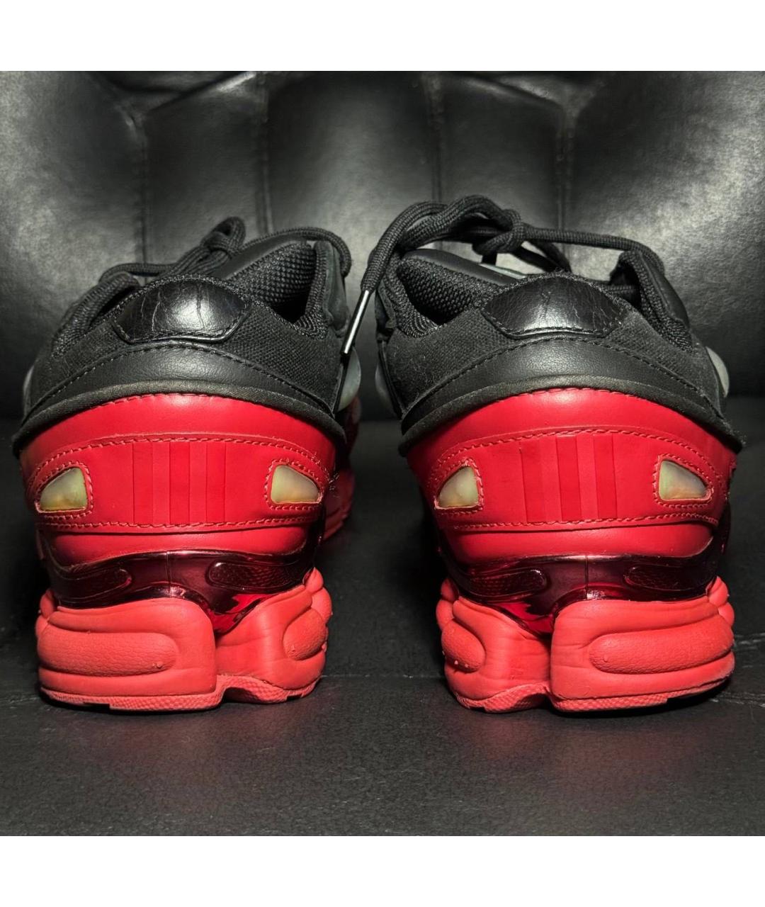 ADIDAS X RAF SIMONS Красные кожаные низкие кроссовки / кеды, фото 4