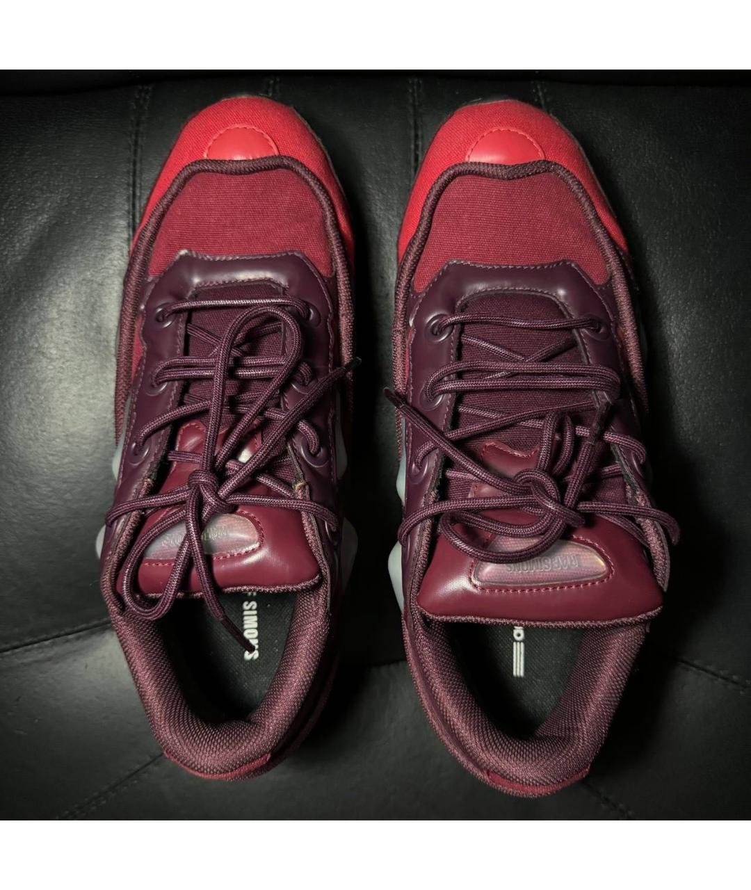 ADIDAS X RAF SIMONS Красные текстильные низкие кроссовки / кеды, фото 7